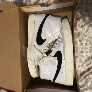 White and Black Nike blaizer